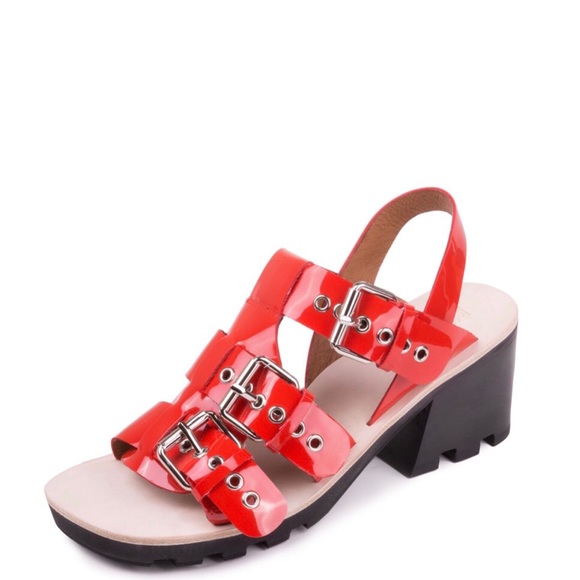 NIB Jeffrey Campbell Riveter Lugged Buckle Sandal - Picture 5 of 6